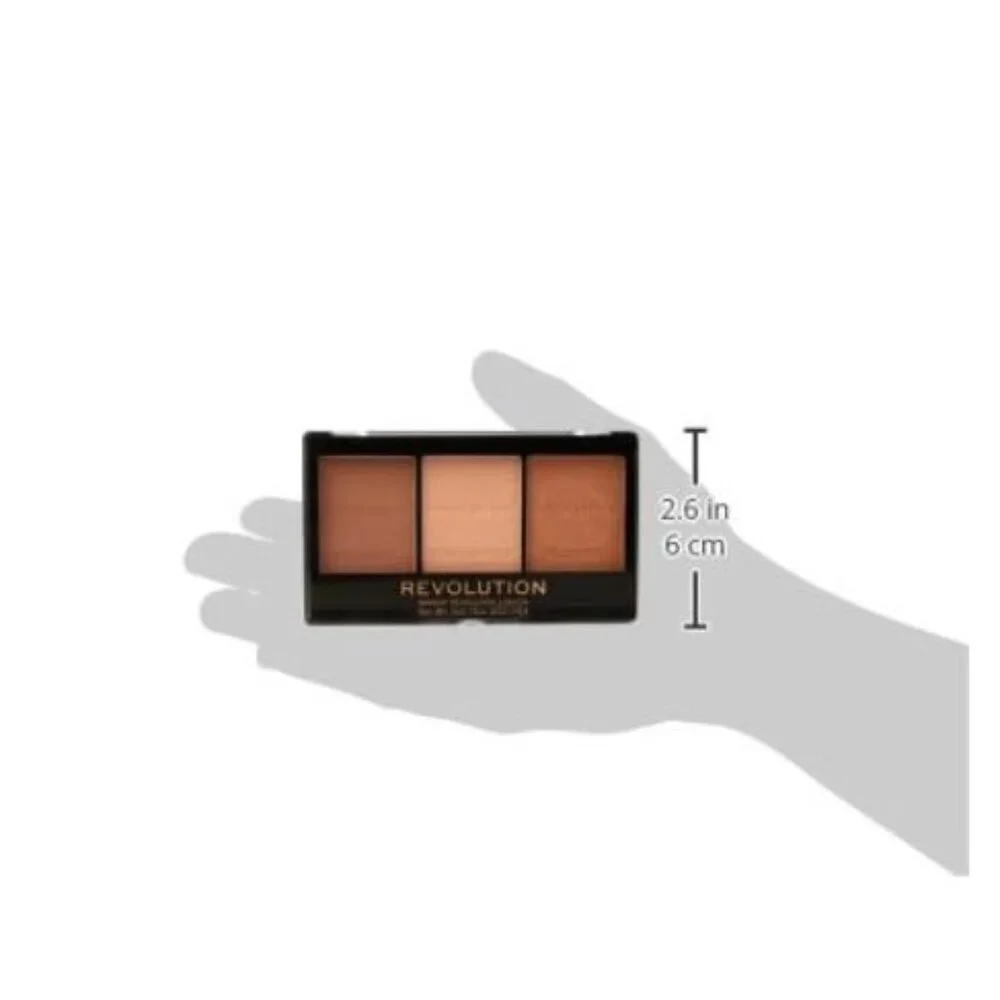 Revolution Ultra Contour Kit Light-Medium Bronzer Highlighter & Blusher Trio